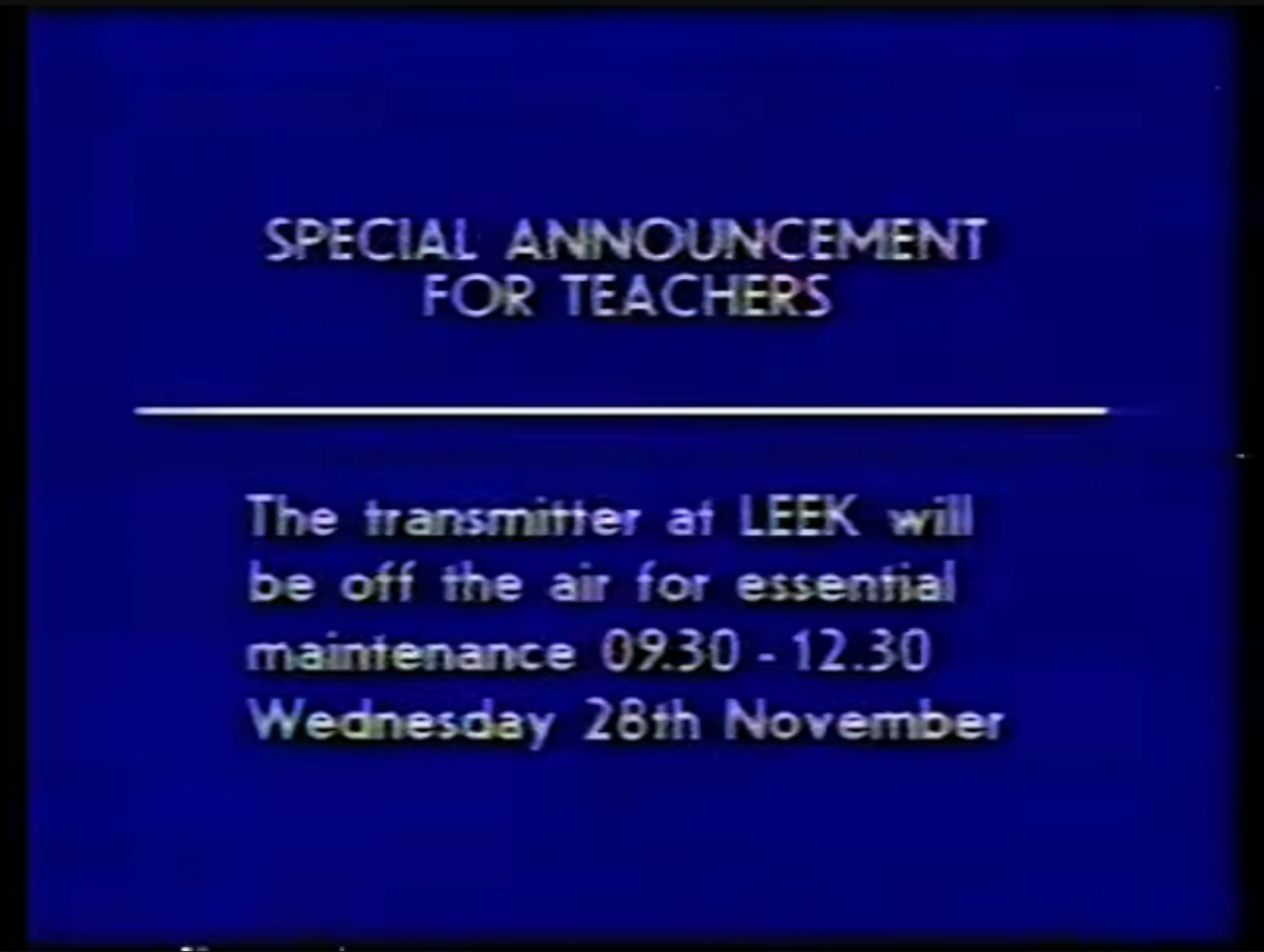Autumn Term 1984 slide